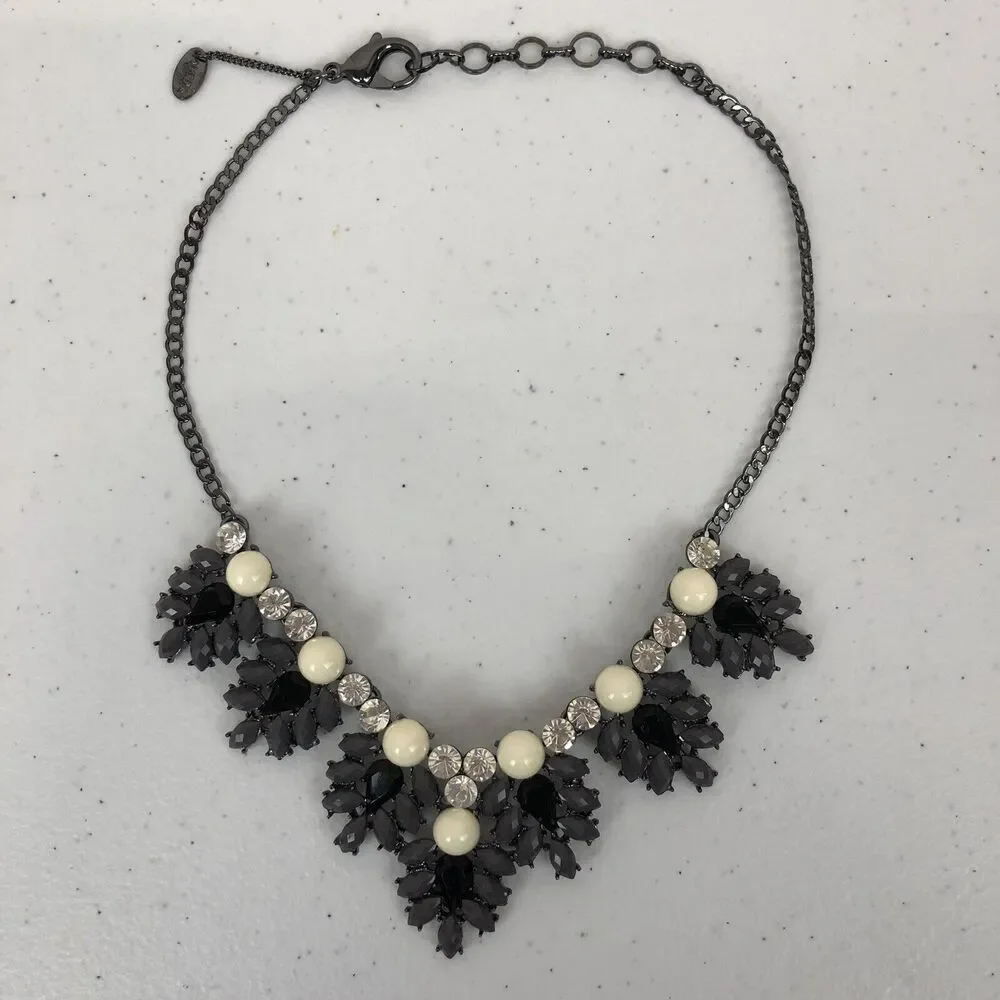 Amrita Singh Statement Bib Necklace Designer Signed Rhinestone Crystals